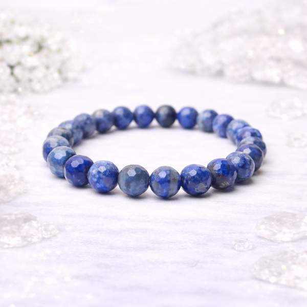 Lapis Lazuli Faceted Healing Bracelet – Wisdom, Communication & Inner Truth