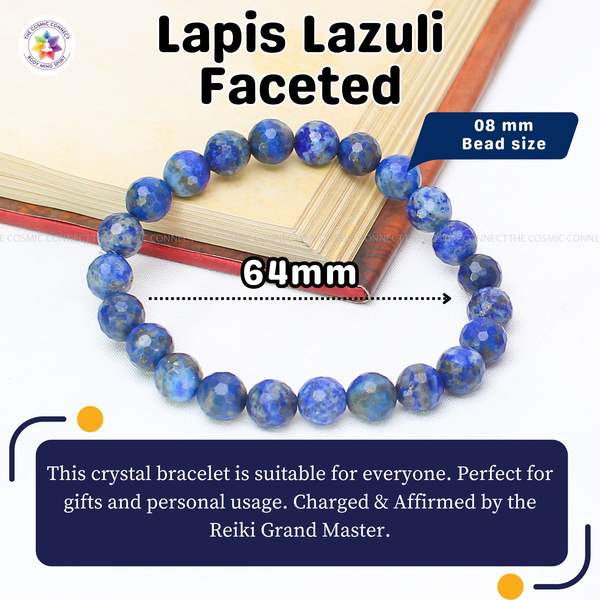 Lapis Lazuli Faceted Healing Bracelet – Wisdom, Communication & Inner Truth 4