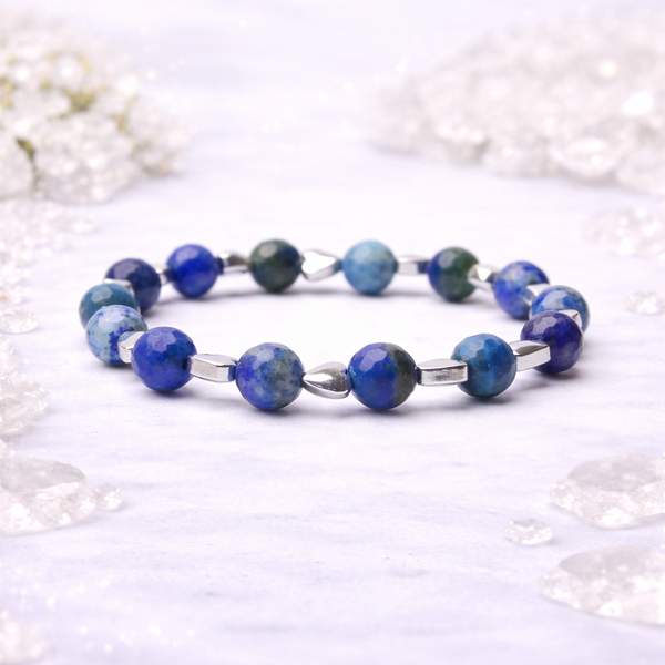 Lapis Lazuli Faceted Healing Bracelet – Wisdom, Communication & Inner Truth 6
