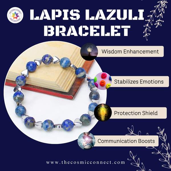 Lapis Lazuli Faceted Healing Bracelet – Wisdom, Communication & Inner Truth 8