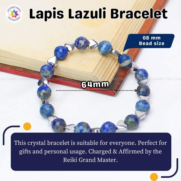 Lapis Lazuli Faceted Healing Bracelet – Wisdom, Communication & Inner Truth 9