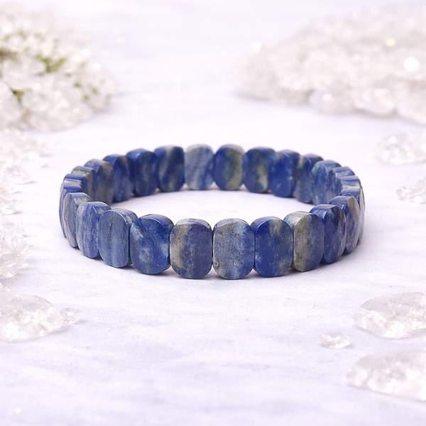 Lapis Lazuli Gem Cut Healing Bracelet for Clear Communication