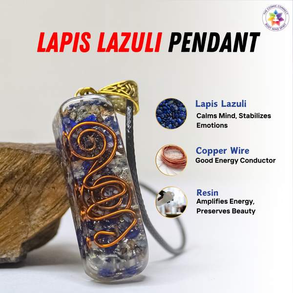 Lapis Lazuli Orgone Pendant for Wisdom, Intuition & Spiritual Power 3