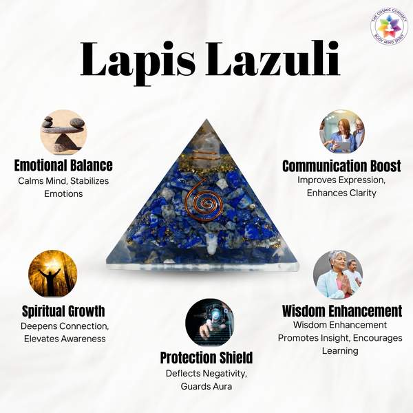 Lapis Lazuli Orgone Pyramid Unlock Wisdom, Truth & Inner Peace 3