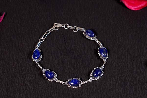 Lapis Lazuli Silver Bracelet Embrace Inner Wisdom & Clarity 2