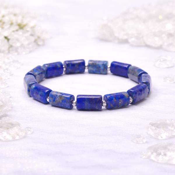 Lapis Lazuli Tube Healing Bracelet Unlock Inner Wisdom