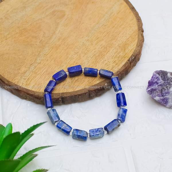 Lapis Lazuli Tube Healing Bracelet Unlock Inner Wisdom 2