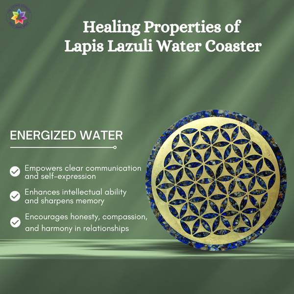Lapis Lazuli Water Coaster Healing Companion for Your Daily Rituals 5