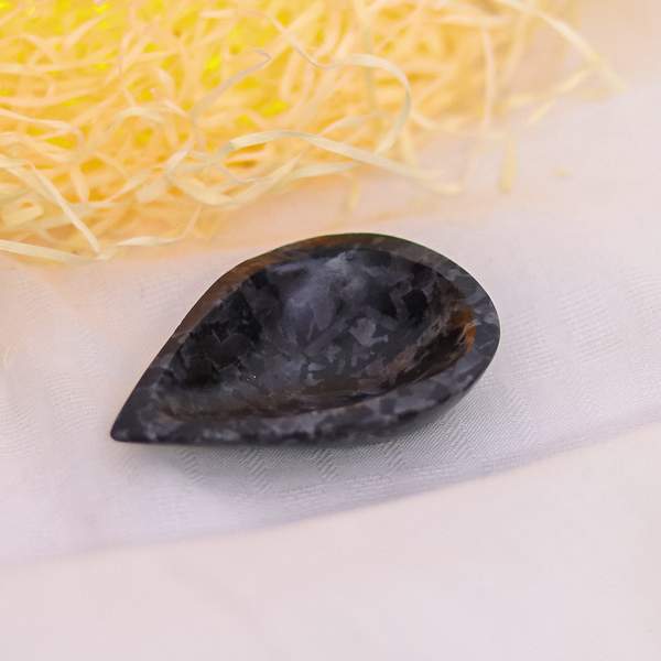 Larvikite Crystal Diya for Home, Temple & Diwali Gifts