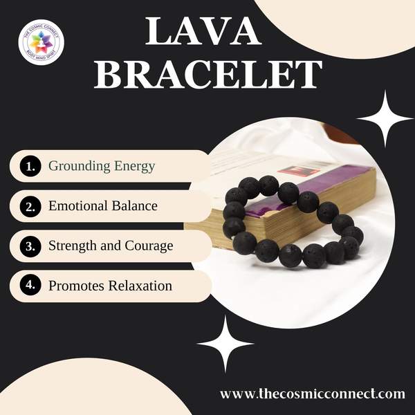 Lava Stone Bracelet - Grounding & Protection 12