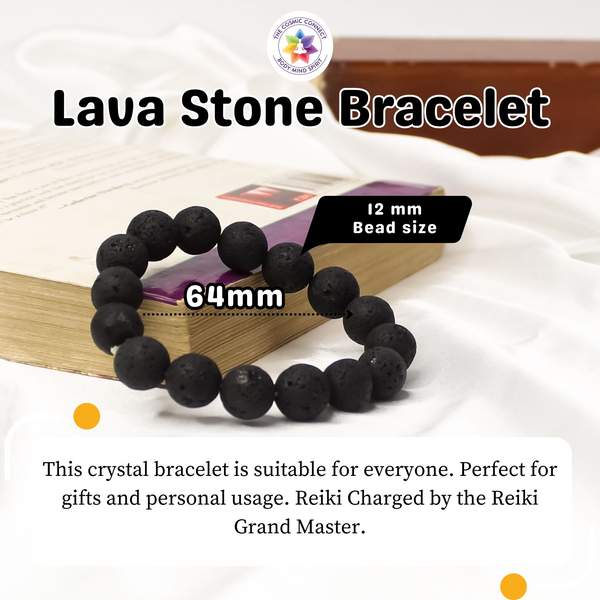 Lava Stone Bracelet - Grounding & Protection 13
