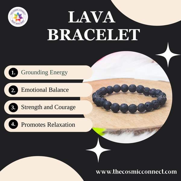 Lava Stone Bracelet - Grounding & Protection 3