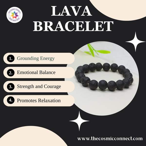 Lava Stone Bracelet - Grounding & Protection 8