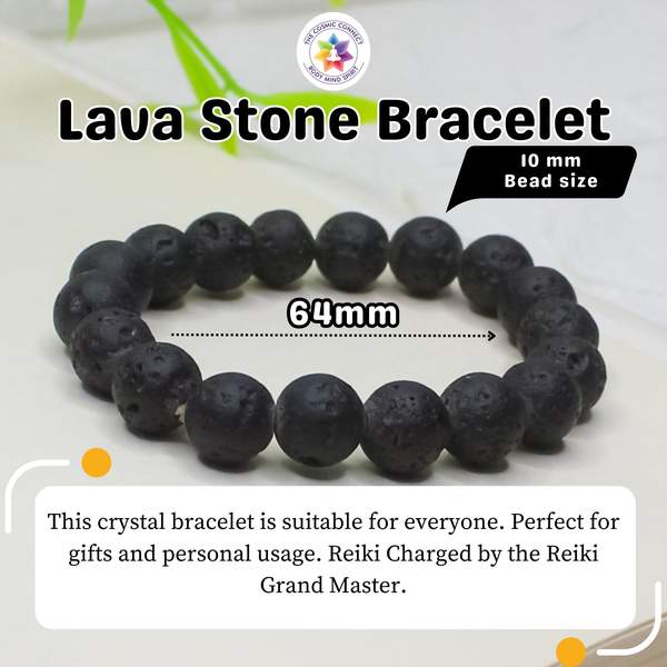 Lava Stone Bracelet - Grounding & Protection 9
