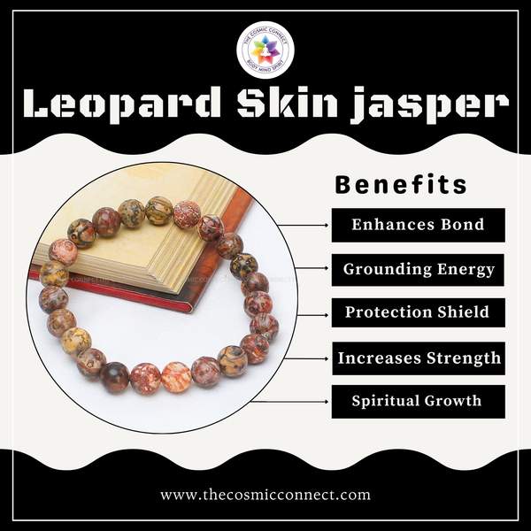 Leopard Skin Jasper Healing Bracelet – Strength, Protection & Spiritual Growth 3