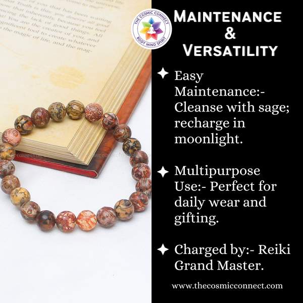 Leopard Skin Jasper Healing Bracelet – Strength, Protection & Spiritual Growth 5