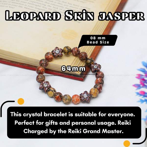 Leopard Skin Jasper Healing Bracelet – Strength, Protection & Spiritual Growth 9