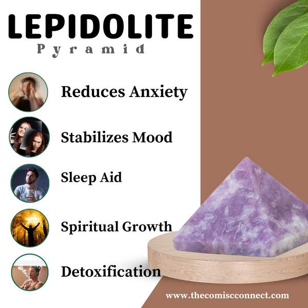 Lepidolite Crystal Pyramid Your Key to Inner Peace and Emotional Balance 2