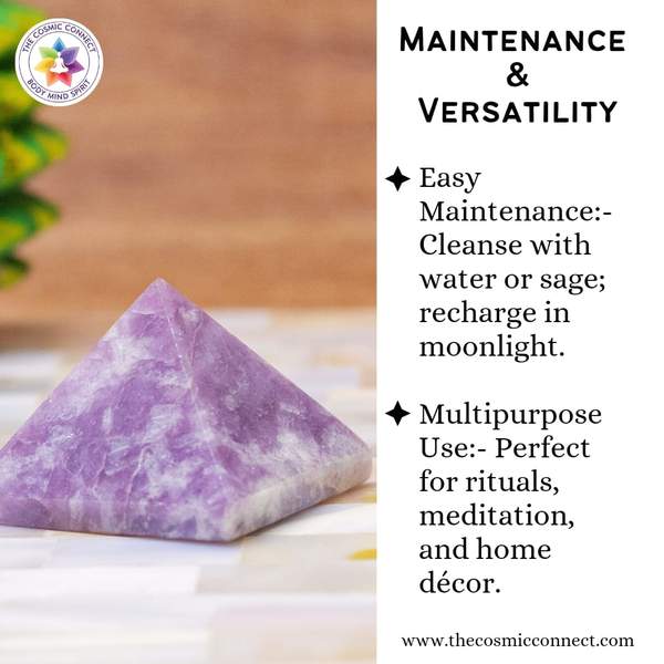 Lepidolite Crystal Pyramid Your Key to Inner Peace and Emotional Balance 4