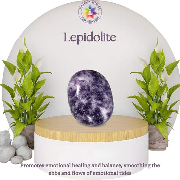 Lepidolite Palm Stone for Stress Relief & Deep Sleep 2