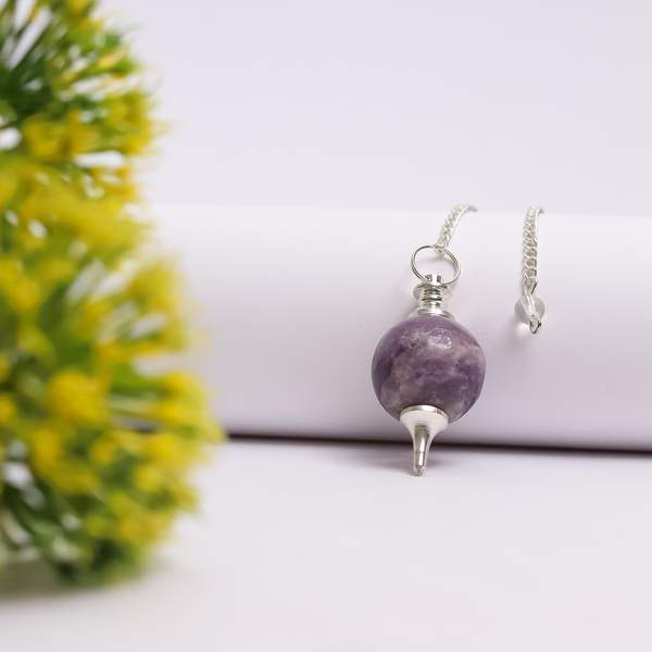Lepidolite Pendulum Dowser for Spiritual Awakening
