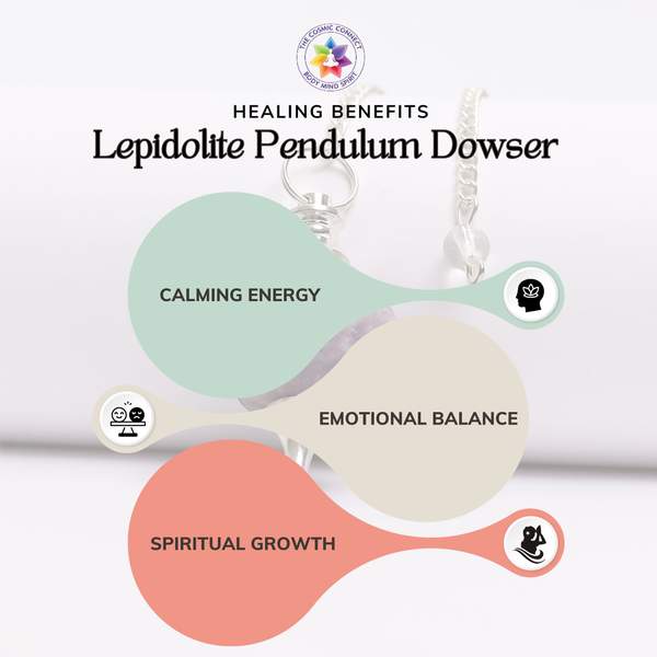 Lepidolite Pendulum Dowser for Spiritual Awakening 2