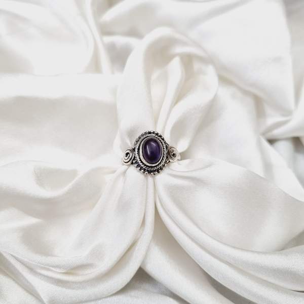 Lepidolite Silver Ring Embrace Inner Peace & Spiritual Growth