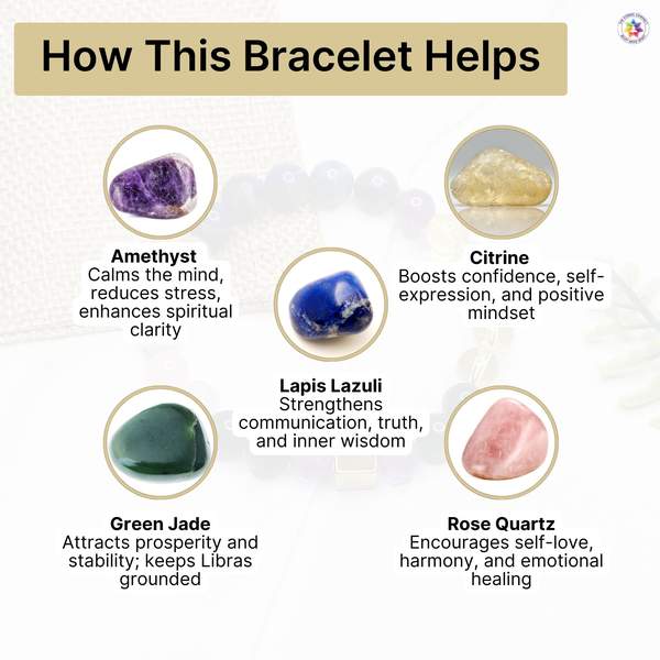 Libra Zodiac Bracelet for Energy Balance & Positive Vibes 5