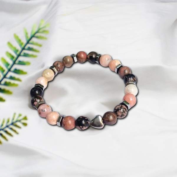 Love Reset Healing Bracelet with Rhodonite & Pink Opal | Self Love, Let Go