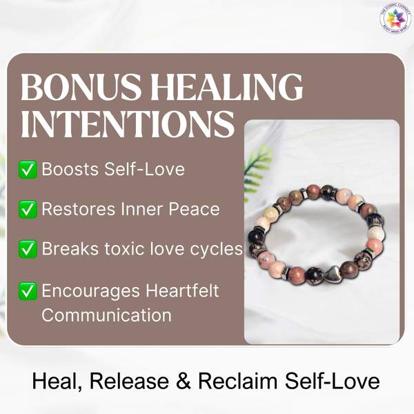 Love Reset Healing Bracelet with Rhodonite & Pink Opal | Self Love, Let Go 4