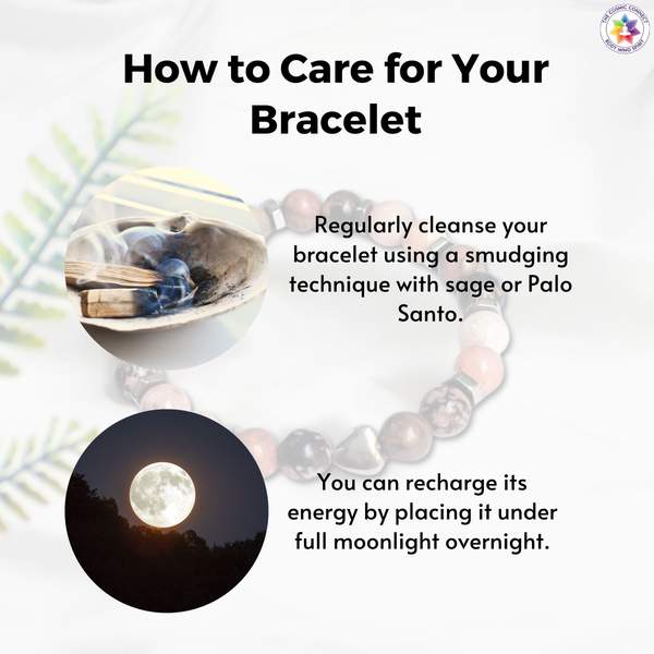 Love Reset Healing Bracelet with Rhodonite & Pink Opal | Self Love, Let Go 6