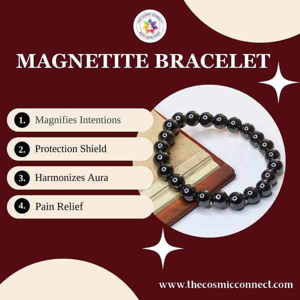 Magnetite Bracelet - Balance & Magnetic Healing | 8mm Beads 3