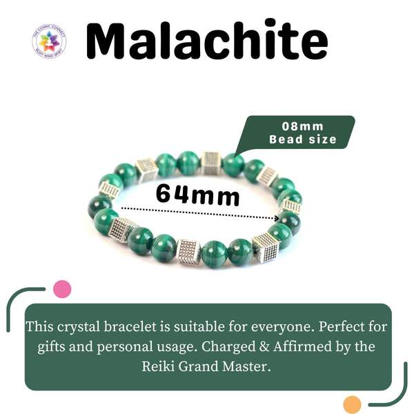 Malachite Healing Bracelet – Transformation, Protection & Prosperity 4