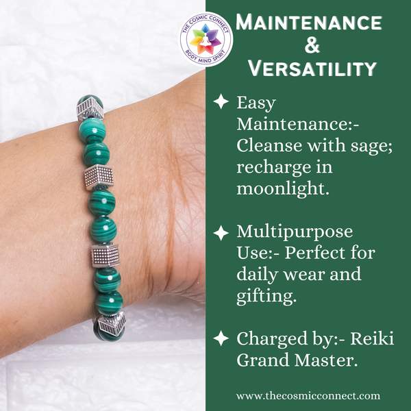 Malachite Healing Bracelet – Transformation, Protection & Prosperity 5