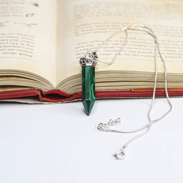 Malachite Silver Pendant for Transformation & Healing 2