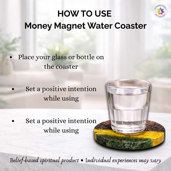 Money Magnet Water Coaster for Attract Abundance & Prosperity 9
