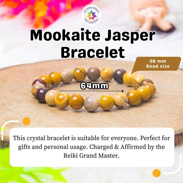 Mookaite Jasper Bracelet - Nurturing & Enhances Flexibility | 8mm Beads 5