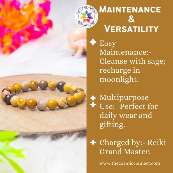 Mookaite Jasper Bracelet - Nurturing & Enhances Flexibility | 8mm Beads 6