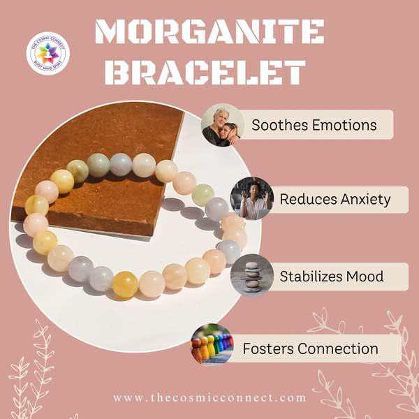 Morganite Healing Bracelet - Love Attraction | 8mm Beads 3