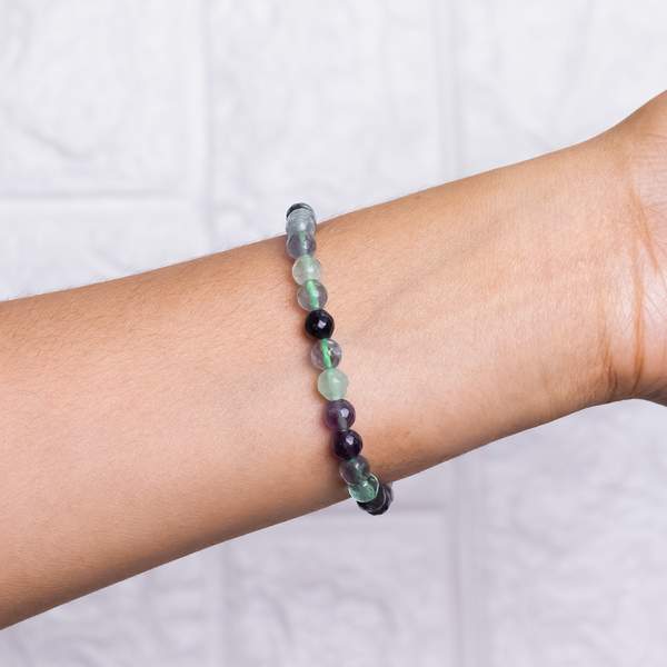 Multi Fluorite Faceted Healing Bracelet – Clarity, Protection & Energy Balance 2