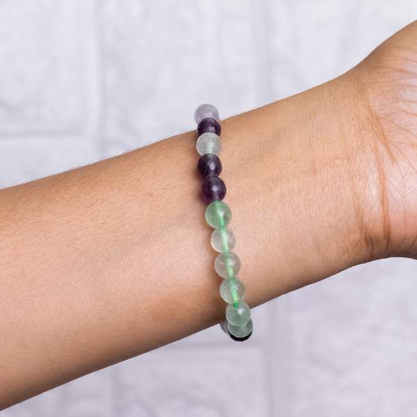 Multi Fluorite Faceted Healing Bracelet – Clarity, Protection & Energy Balance 7