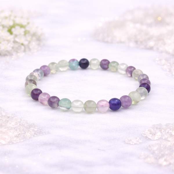 Multi Fluorite Healing Bracelet – Clarity, Protection & Energy Balance