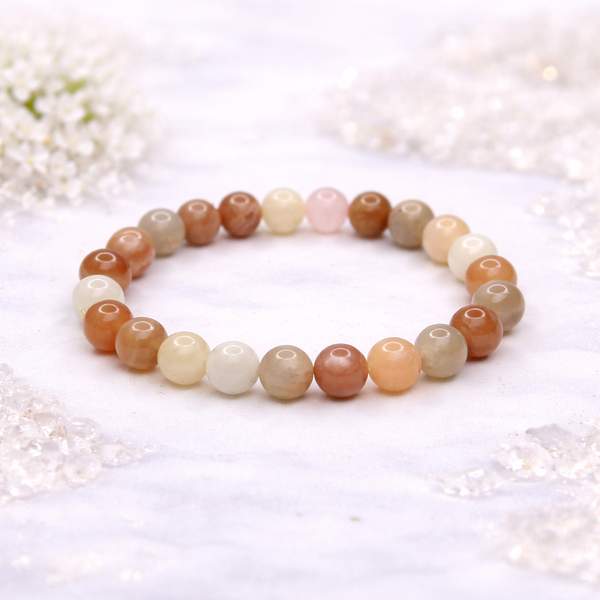 Multi Moonstone Bracelet - Enhances Intuition & Feminine Energy