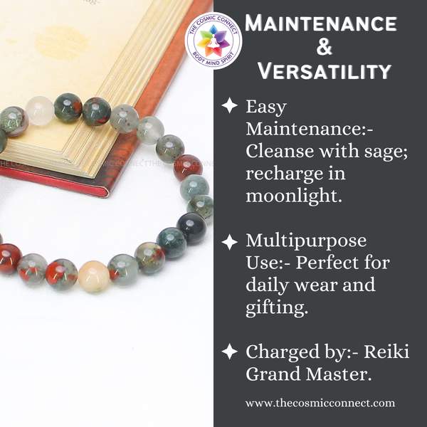 Natural African Bloodstone Healing Bracelet – Empower Your Spirit and Body 7