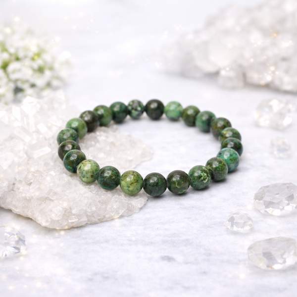 Natural African Turquoise Healing Bracelet – Embrace Transformation & Inner Grow