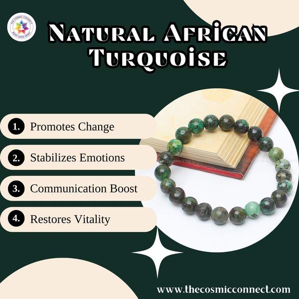 Natural African Turquoise Healing Bracelet – Embrace Transformation & Inner Grow 3