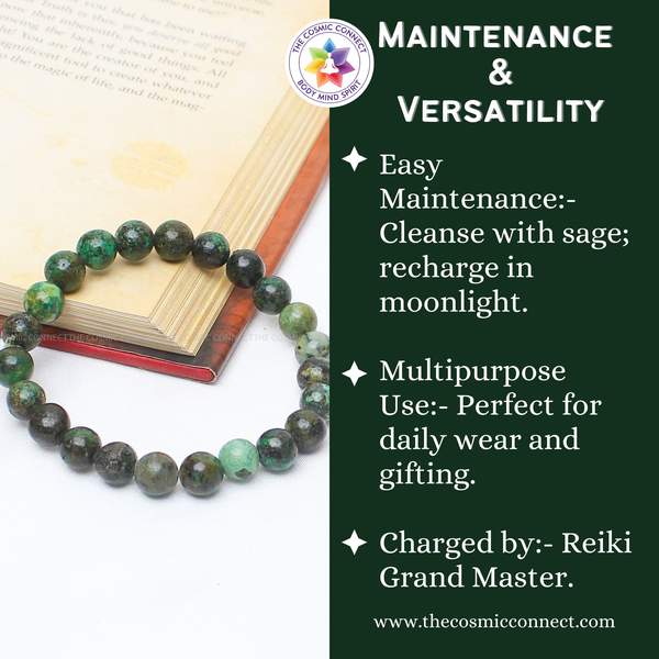 Natural African Turquoise Healing Bracelet – Embrace Transformation & Inner Grow 5