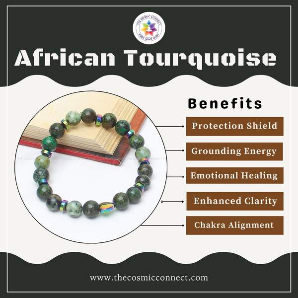 Natural African Turquoise Healing Bracelet – Embrace Transformation & Inner Grow 8