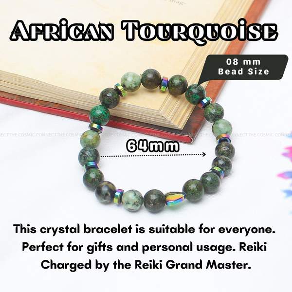 Natural African Turquoise Healing Bracelet – Embrace Transformation & Inner Grow 9