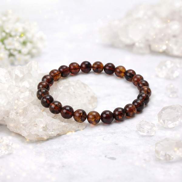 Natural Amber Healing Bracelet - Pain Relief, Emotional Balance & Vitality